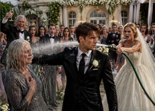 At My Wedding, They Humiliated My Mother With a Garden Hose Because They Thought She Was Poor—By Dawn, the Billion-Dollar Secret She Had Hidden for Twenty Years Destroyed Their Empire Forever