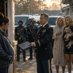 They Banished a Pregnant Marine Widow to the Freezing Garage—Hours Later, a Military Convoy Revealed the Truth They Never Saw Coming